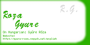 roza gyure business card
